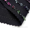 Knitting Polyester Interlock Pearl Beaded Embroidery Fabric